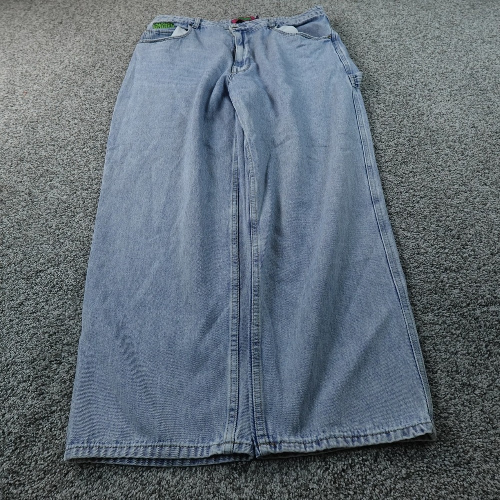 Empyre Jeans Womens 15 Light Blue Denim Carpenter Pants Tori Baggy Wide Leg Y2K